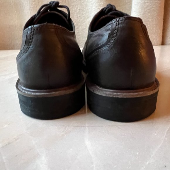 SANDRO pebbled black leather dress shoes men size 9 1/2 comfort soft gel soles main image 4